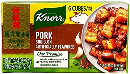 Knorr, Pork naturally& artificially flavored Bouillon,3 pack, 6 cubes, 2.5oz (72g)