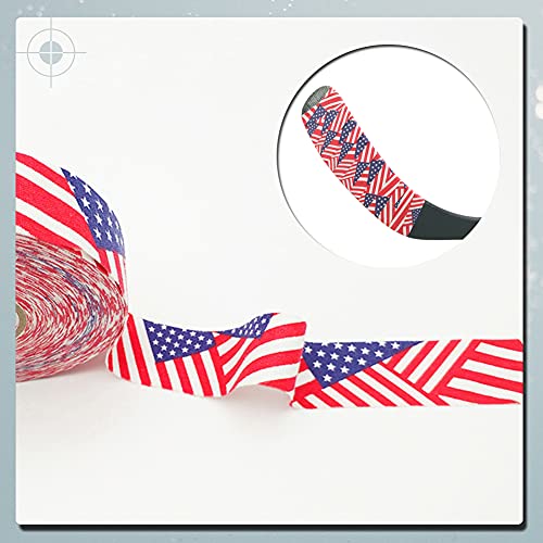 Yeefine 3 Rolls Hockey Tape Cloth Athletic Sports Stick Baseball Tape Lacrosse Stick Tape Usa Flag Cloth Tape, 1 X 27 Yards/Roll, Flag #TOP2