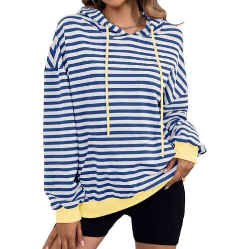 Sweat à capuche amropi pull rayé confortable idéal pour les sorties de week-end