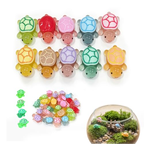 Zlokdraxy 30 Mini Tortues résine Lumineuses décoration Jardin Maison DIY