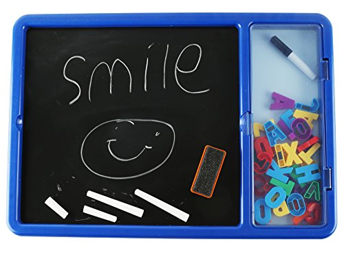 EduKid Toys Double Sided Chalk and White Board with ABC Magnets for Kids - Thumbnail 6