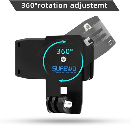 Miniatura 2 de SUREWO Soporte de correa de mochila con clip rápido compatible con Gopro Hero 11109876 (2018)5 Negro, DJI Osmo Action y más