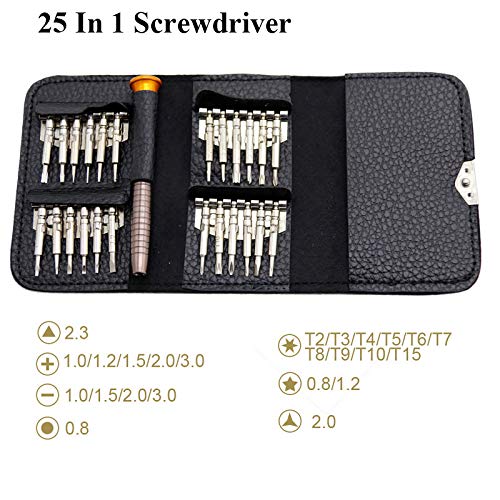 Precyzyjny śrubokręt Set Ratchet Magnetic Sterownik 60/25 w 1 Torx Hex Bit Multitool Bits Naprawa Naprawa Ręcznie Naprawa Zestaw narzędzi(Black)