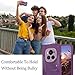 Wousunly Compatible with Honor Magic 6 Pro Case Glitter Shockproof, for Honor Magic 6 Pro Phone Case Clear Silicone Pink Double Layer Detachable TPU and PC Thin Protective Case (Dark Purple)