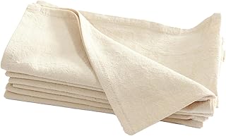 CIQKL16x16-inch Cream Linen Napkins Set of 6 - Valentine's Day Cloth Napkins Washable for Wedding, Thanksgiving, Christmas, Easter, Dinner Napkins
