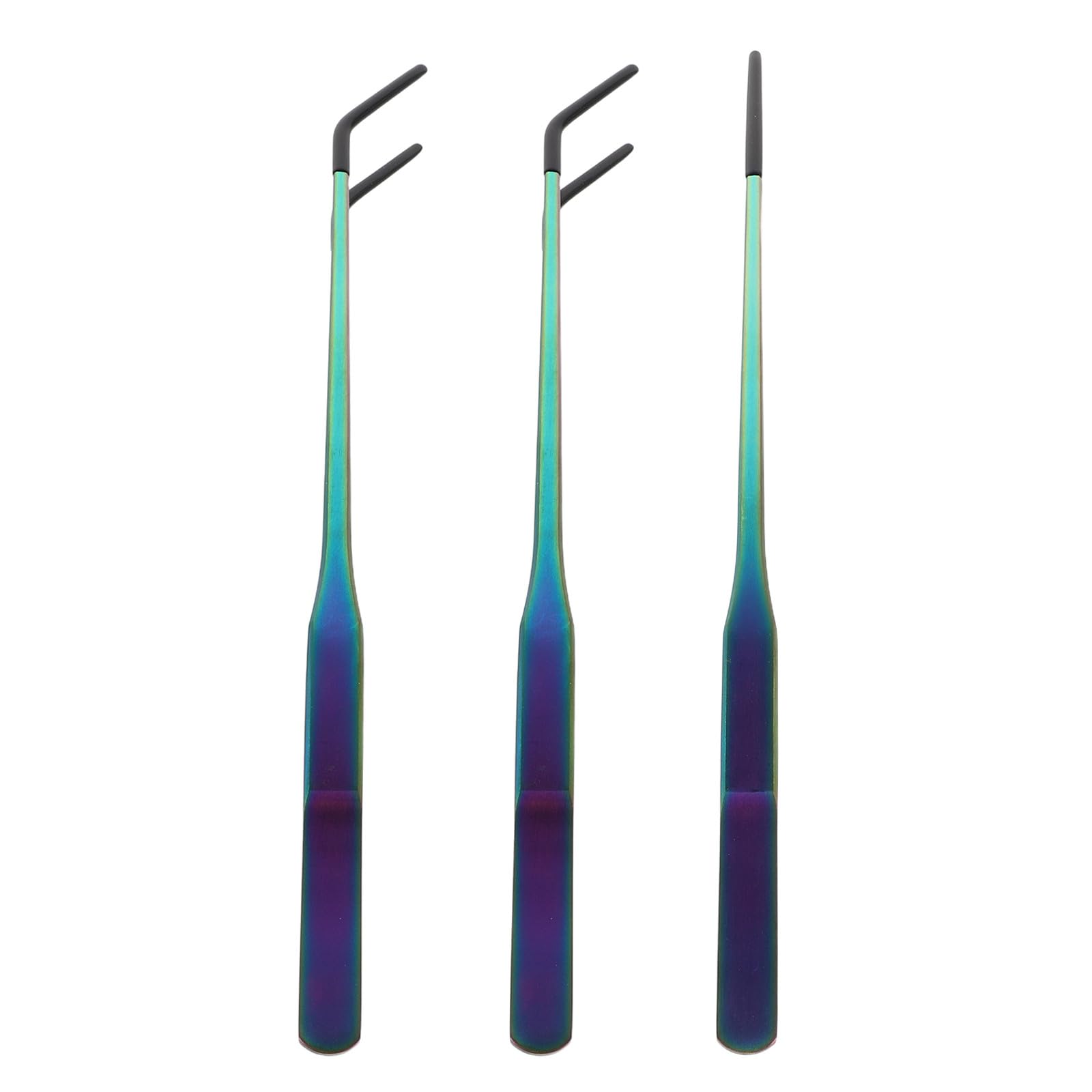 Pinces d'alimentation à long manche de 26 cm en acier inoxydable rigide
