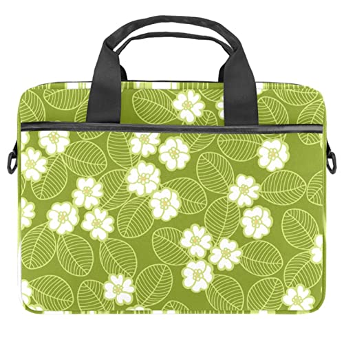 Sac bandoulière ordinateur 13-14.5 pouces floral vert pour femme active