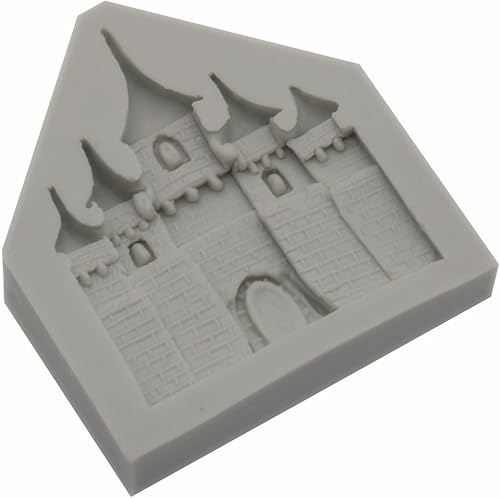 Fondant Molds 2 Pieces House Cake Decoration Chocolate Fondant Mold Clay Drop Gum Mold