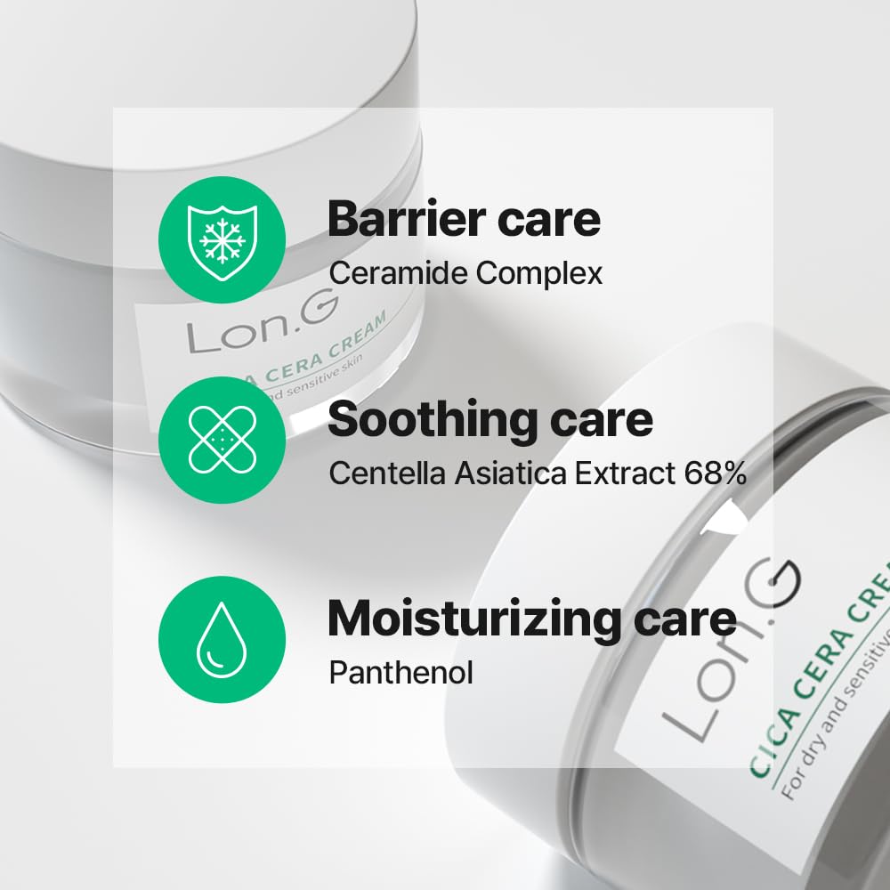 Lon.g K-beauty Cica Sera Yoğun Onarıcı Yatıştırıcı Nemlendirir Bakım Kremi 50 ml
