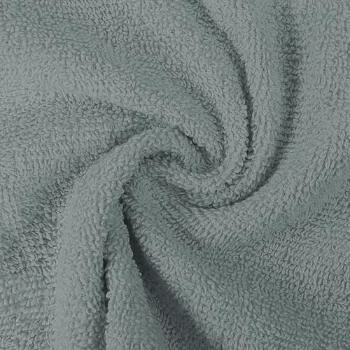 Image of Utopia Towels 12 Pack Premium Wash Cloths Set, 12 by 12 Inches, 100% Cotton Ring Spun, Highly Absorbent and Soft Feel Essential Washcloths for Bathroom, Spa, Gym, and Face, Cool Grey