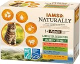 IAMS Naturally Nassfutter in Sauce mit Fleisch & Fisch für Katzen, 12 x 85g
