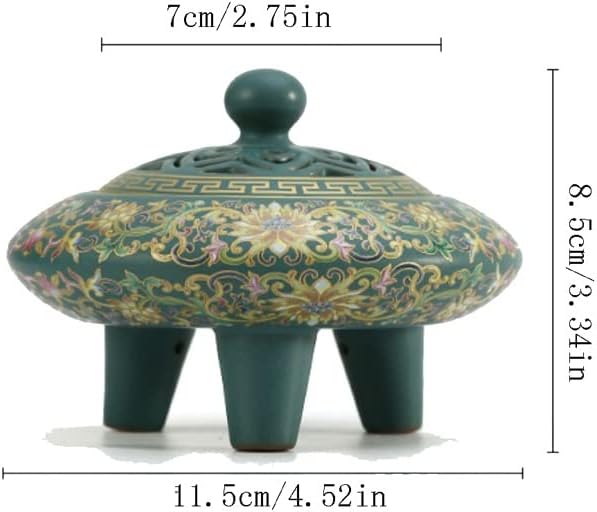 Incense Holder Incense Burner Incense Waterfall Ceramic Incense Furnace Crafts Incense Furnace Home Indoor Incense Insert Incense Lotus Ornament Sandalwood Furnace Backflow Incense Burner (Color : A