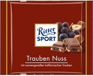 Ritter Sport Trauben Nuss / grape nut (3 Bars each 100g) - fresh from Germany