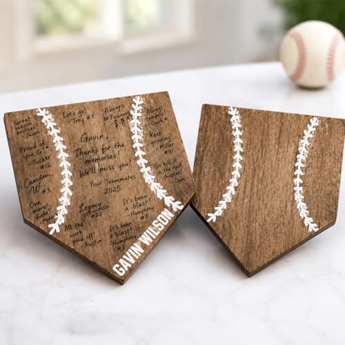 Custom Baseball Home Plate Wooden Sign