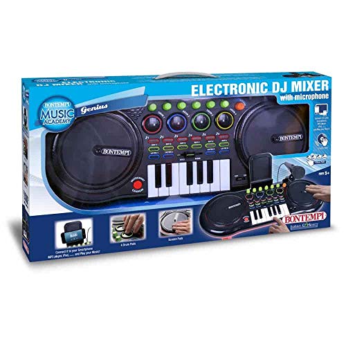 DJ-mixer met microfoon en keyboard 53,5 cm zwart - Image 5