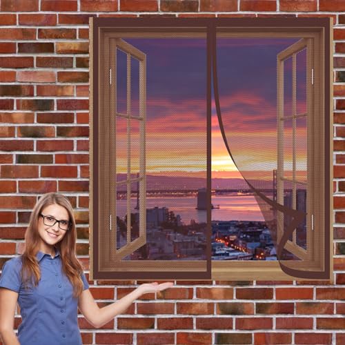 Moustiquaire Fenêtre Magnétique 70 x 40 cm Sans Perçage Fermeture Automatique Moustique Bogues Mailles Anti Insecte,Antimoustique for Window and Door,...
