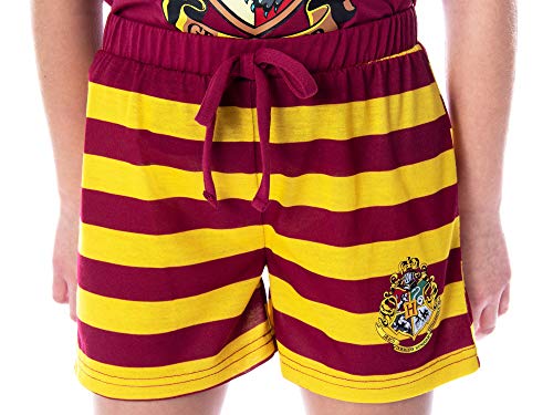 Harry Potter Girls' Hogwarts Castle Gryffindor Shirt And Shorts Sleepwear Pajama Set (10/12) #TOP3