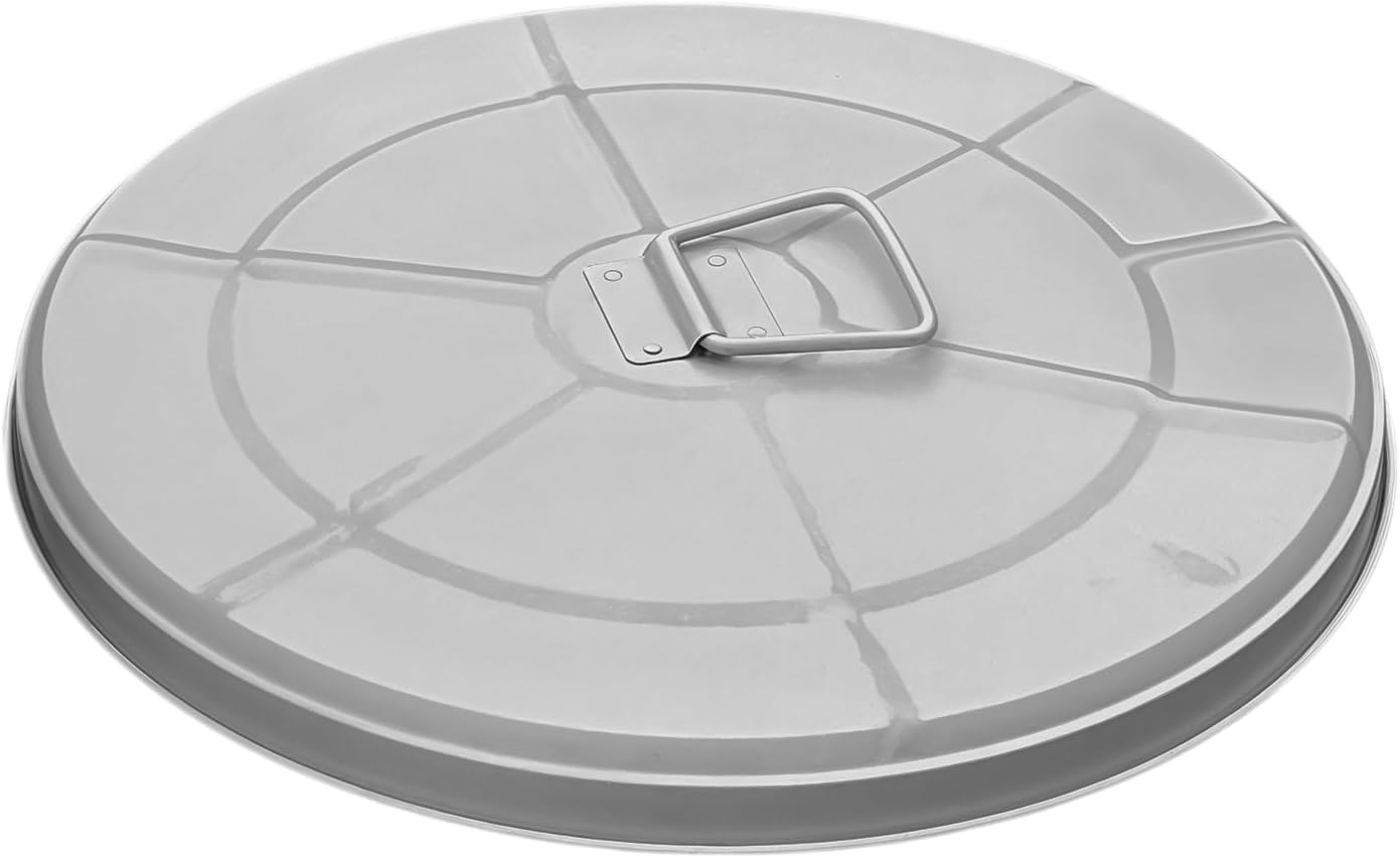 Plexon Trash Can Lid Compotible with 31-Gallon Round Fire Resistant Garbage Container Lid for Galvanized Steel Waste Bin