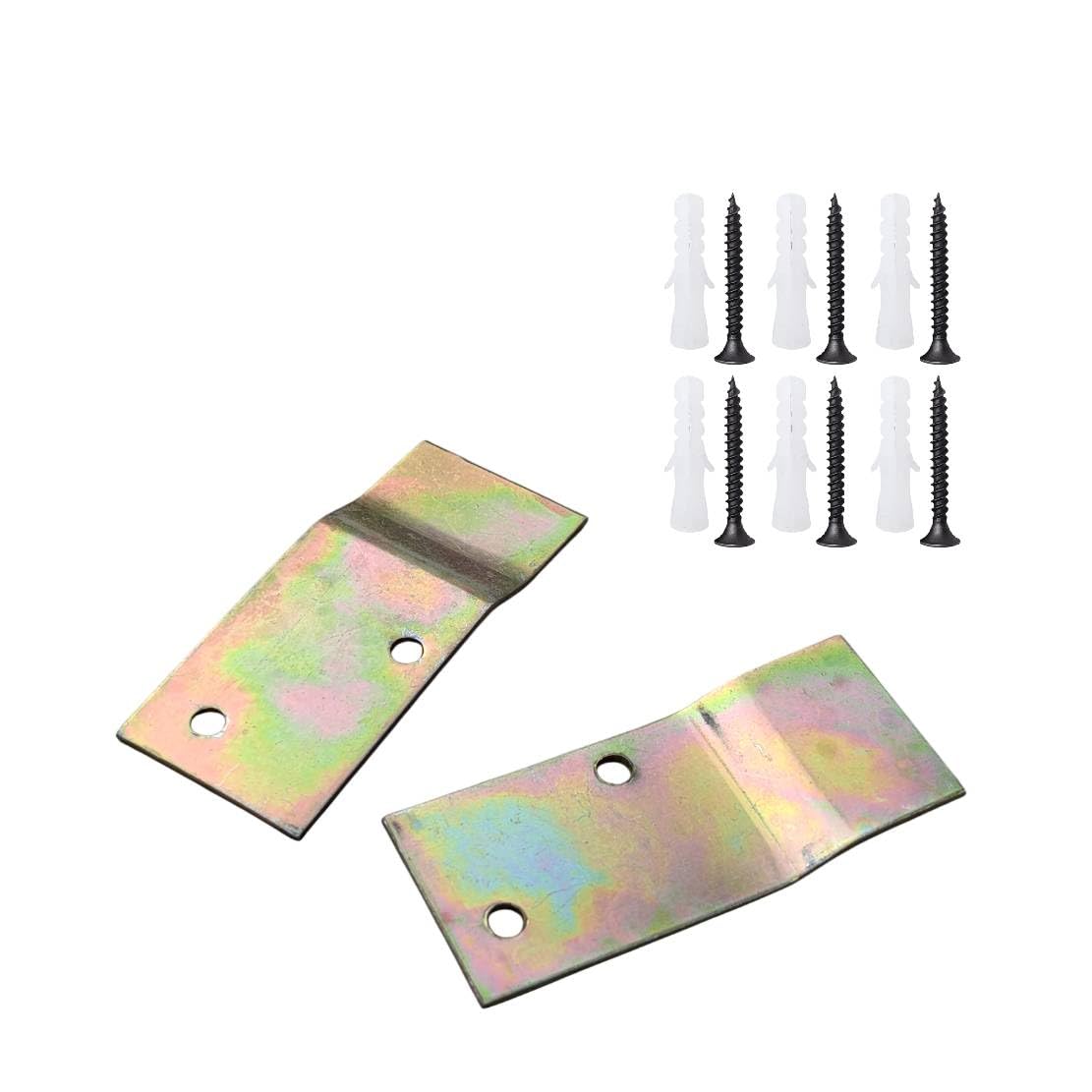 Wall Fan Mounting Bracket Clamp Set Zinc Plated Metal Fan Holder for Wall Fan | Includes 1.5 Inch Screws & Nylon Wall Plugs | Easy Installation Fan Stand Support Bracket (Pack of 2)-image-18