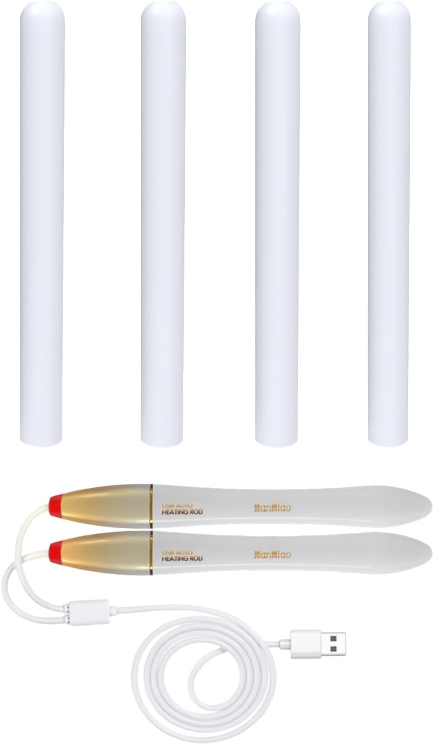 4Pcs Diatomite Drying Stick Moisture Absorbing Stick Cleaning Water Absorption Rod Diatomaceous Earth Desiccant Home Kitchen, Clothing/Lab Supplies with 1x Heater Warmer Stick