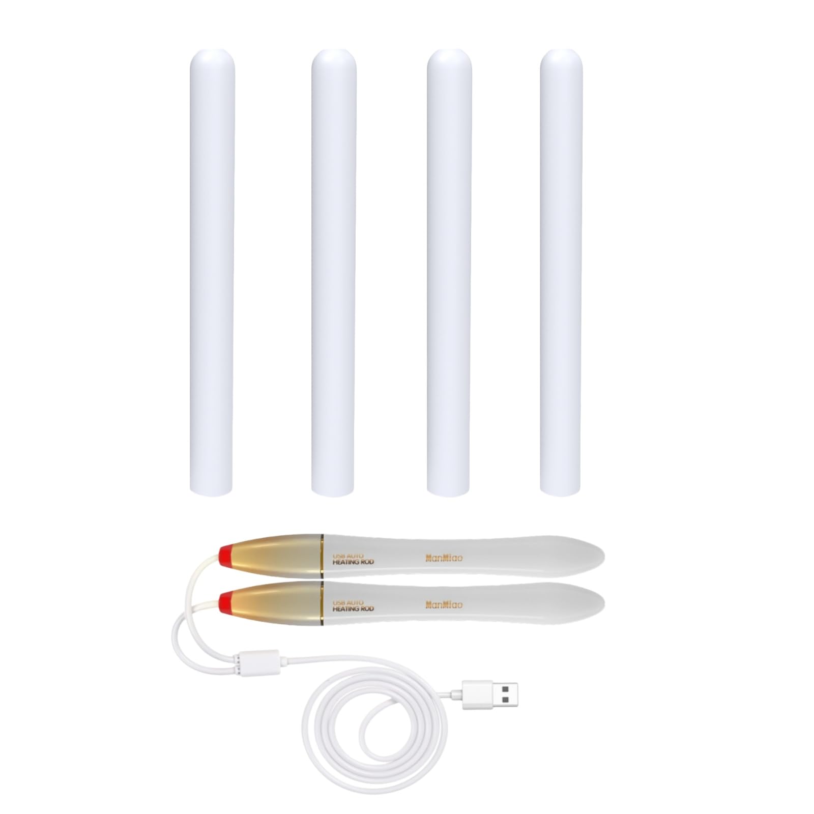 4Pcs Diatomite Drying Stick Moisture Absorbing Stick Cleaning Water Absorption Rod Diatomaceous Earth Desiccant Home Kitchen, Clothing/Lab Supplies with 1x Heater Warmer Stick