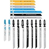 17PCS Jigsaw Blades Wood Jig Saw Blade Set for Wood...