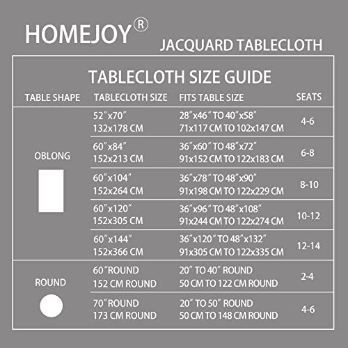 Homejoy Soild Plaid Jacquard Spring Tablecloth Waterproof Wrinkle Free Table Cloth Elegance Kitchen Dinning Tabletop Decoration 60 X 84 Inch Ocean Blue #TOP5