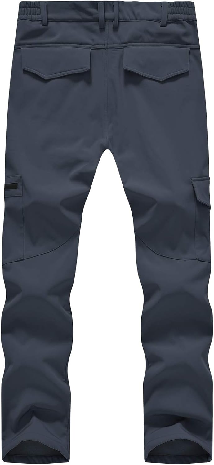 TBMPOY Men's Snow Ski Fleece Lined Hiking Pants Waterproof Winter Snowboard Warm Outdoor Insulated Pants Windproof - Image 2