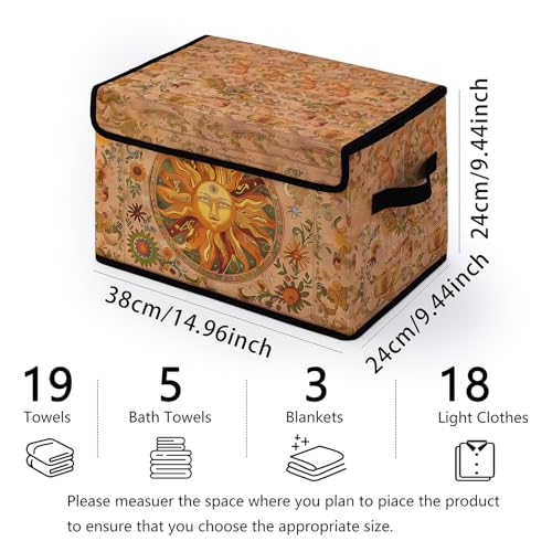 Image of Stackable Clothes Storage Bins with Lids 3 Pack | Closet Organizers Fabric Box for Home and Office,Blanket Clothes Organizers,Under Bed Storage Containers