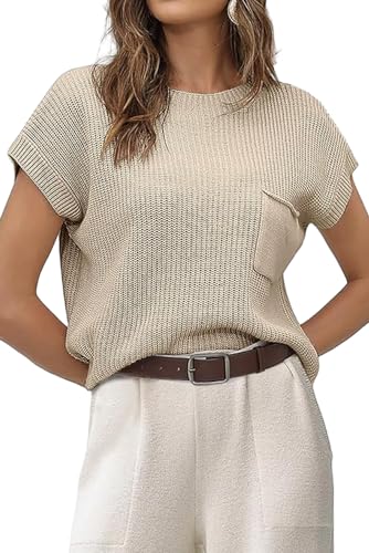 Soft and Breathable Short Sleeve Sweater - Ideal for Daily Wear