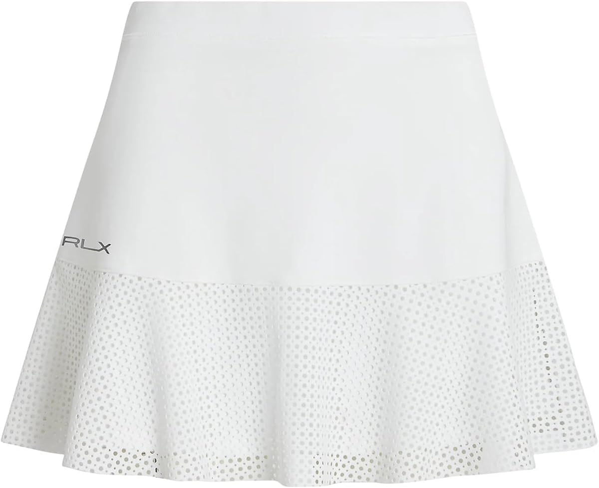 RLX Ralph Lauren Falda pantalón con ojales para mujer, 15", talla L, color blanco