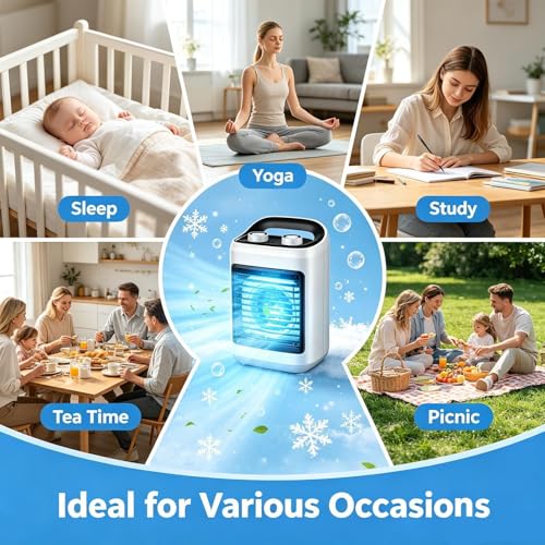 Climatiseur personnel portable USB silencieux mini rafraîchisseur d'air - 4