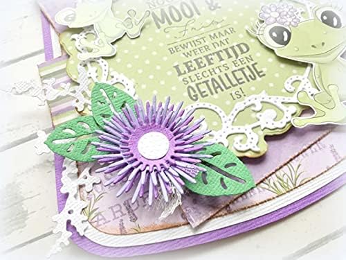 Miniatura 6 de Marco de flores 3D de corte de metal para álbumes de recortes, troqueles de corte para manualidades, decoración de tarjetas, papel, manualidades,