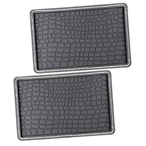 HEALLILY Car Accessories Dashboard Mats Non-Slip Phone Pad Rhinestone Dashboard Mat for Cars