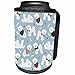 3dRose Bichon Frise Paws and Bones Dog Pattern - Can Cooler Bottle Wrap (cc-370409-1)