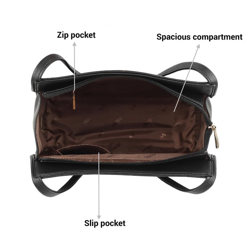 Image of Metro Faux Leather Premium Zipper Casual Shoulder Bag For Women