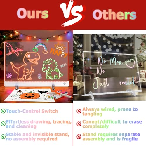 Save 38% on Zyrisis 16" LED Drawing Board with 7 Colors & Tracing Book