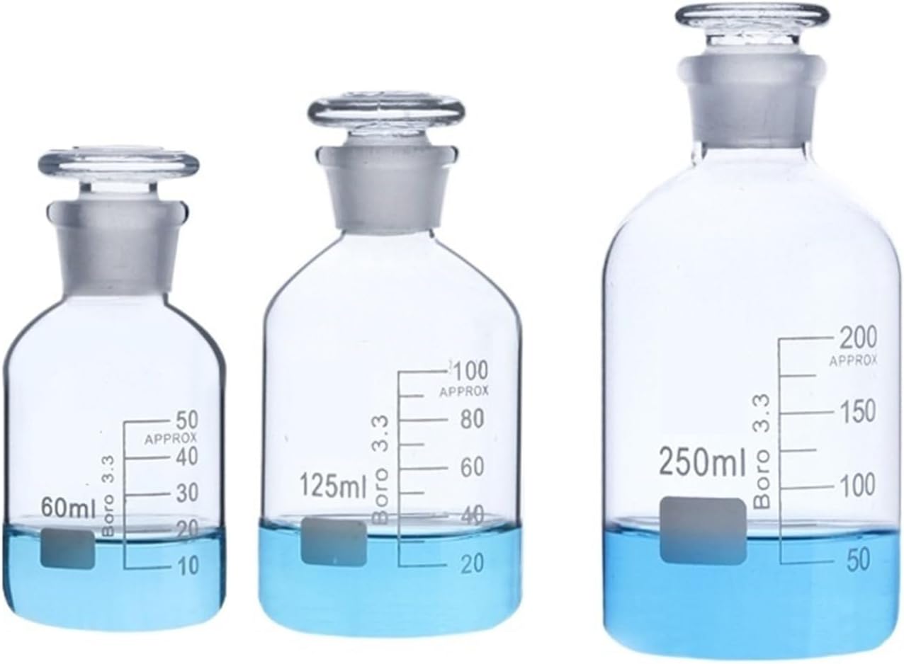 Flacon De Réactif En Verre Sodé 1000 Ml - Col Large Avec Bouchon - Neuf Eisco
