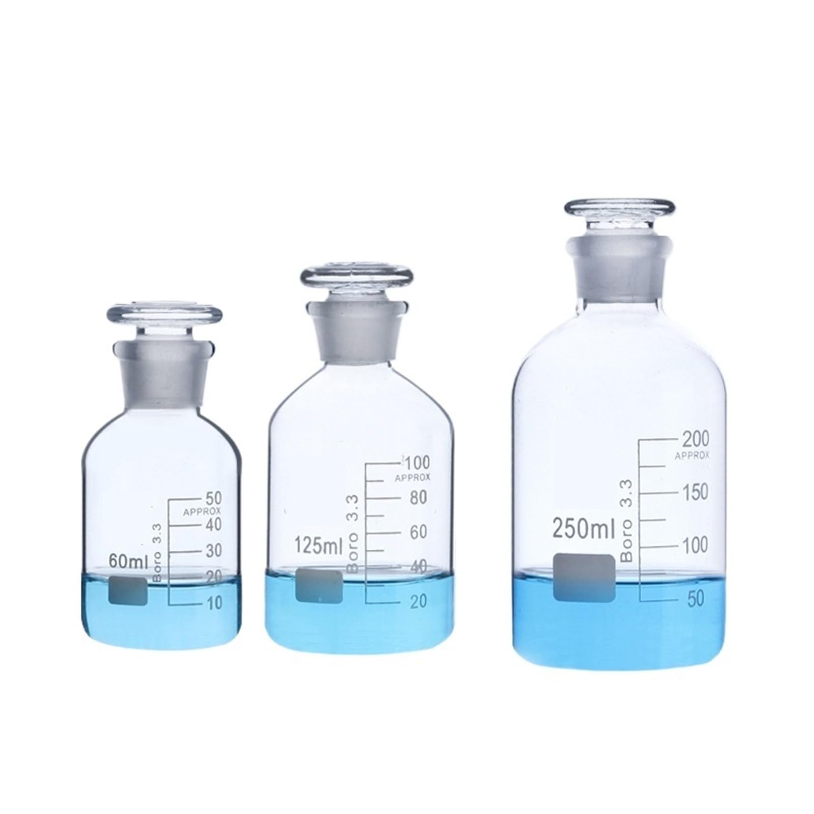 CQAHDSEVF Borosilicate Glass Bottles, Lab Glass Reagent Bottle High Borosilicate Glass Wide Mouth 60-20000mL(5000mL 1pc)