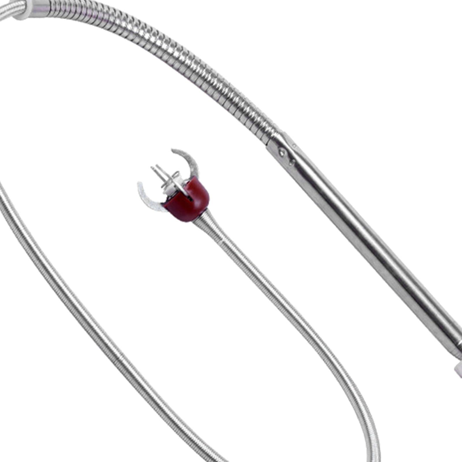 Herramienta de desbloqueo de drenaje de 130 cm, barrena flexible de acero inoxidable de calibre 4 para limpiar inodoros, fregaderos y desagües obstruidos