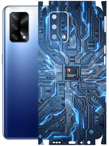 Image of AtOdds - Full Body Back Screen Guard Protector Film - Lamination Wrap Skin Sticker Compatible with Oppo F19 | Scratchproof Matte Finish (Circuit)