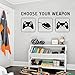 ANFRJJI Game Controller Wall Sticker Game Wall Stickers Choose Your Weapon with Removable PVC Gaming Room Decor with Gamepad Image Effect 9