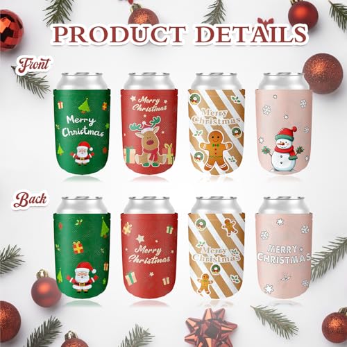 image for SNILOAW 4pcs Can Cooler Sleeves Insulated Waterproof Patriotic Party S