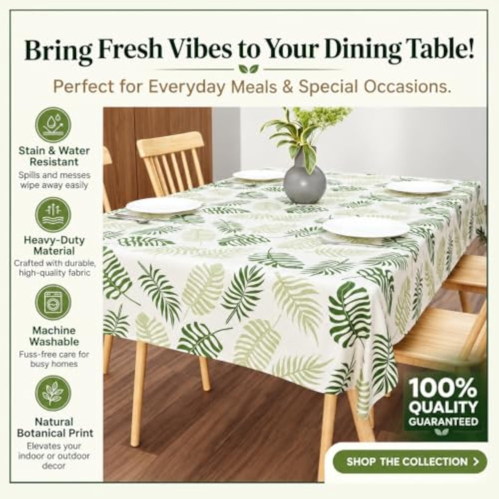 Premium PVC Center Table Cover, 40x60 inch for Dining