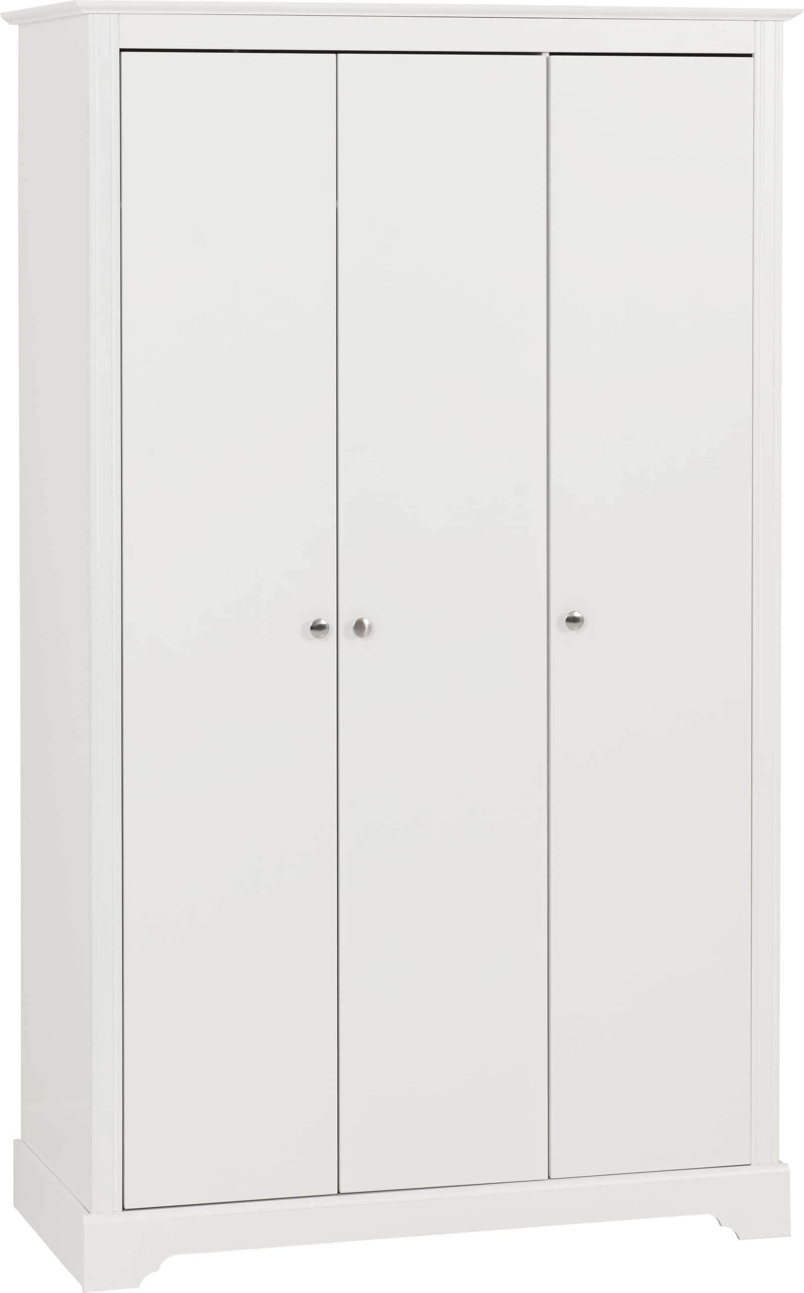 Seconique Stratford 3 Door Wardrobe in White