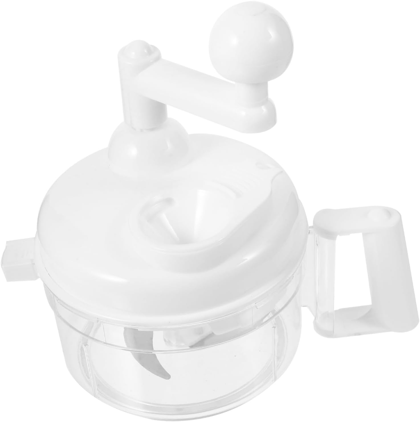 Food Processor Manual Hand-crank Chopper for Vegetables Fruits and Meat Blades for Food Preparation Random