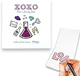 A Brighter Year The Original Adult Mini Coloring Book - XOXO Valentine Edition - 3” x 3” Pocket Size, 50 Pages, Lay Flat Binding, Thick Paper, No Bleeding - Stress/Anxiety Relief - Relaxation, Gift