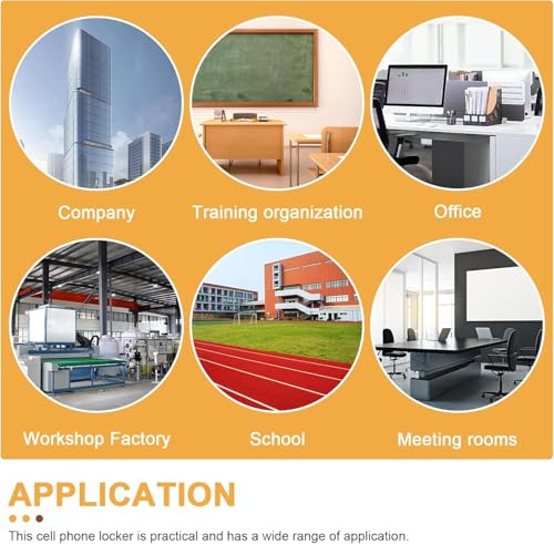 MXBAOHENG Handy-Schließfachbox Acryl-Handyaufbewahrungsschrank Wandmontiertes Handy-Schließfach mit Türschlössern und Schlüsseln Handy-Organizer für Büro, Schule, Klassenzimmer (9 Fächer)