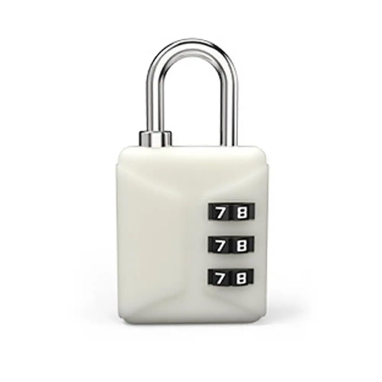 Lock Luggage Backpack Zipper Lock Mini Password Padlock Trolley Case Password Lock(White)