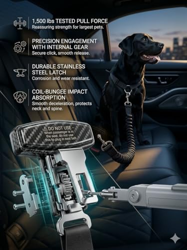 image for Pantlon Dog Seat Belt for Car,Duty Dogs Vehicle Restraint Seatbelt Buc